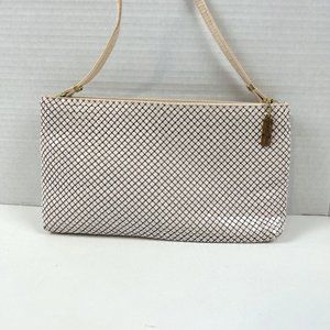 WHITING and DAVIS Blush Metal Mesh Crossbody Evening Bag Purse Vintage Party